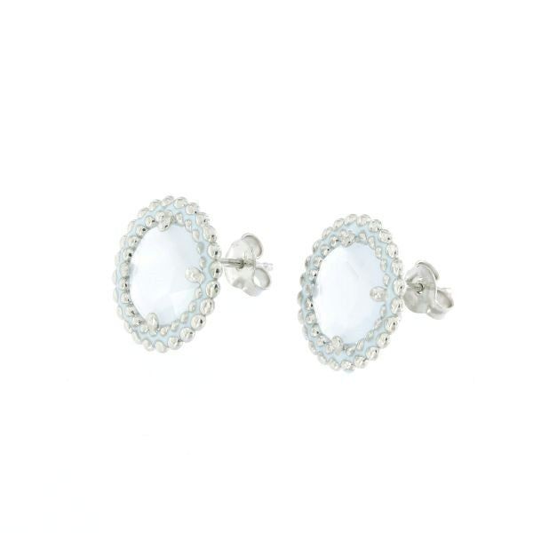 SKY BLUE CRYSTAL KARAMEL EARRINGS