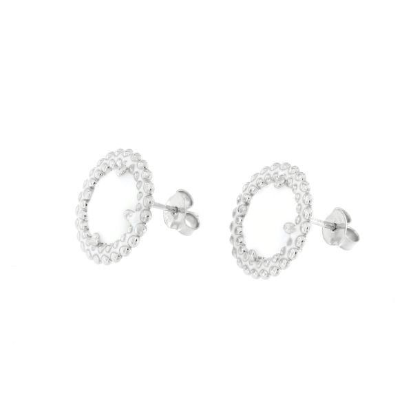 WHITE CRYSTAL KARAMEL EARRINGS