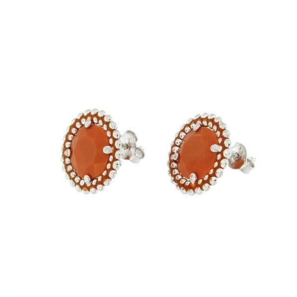 PENDIENTES KARAMEL CRISTAL CORAL