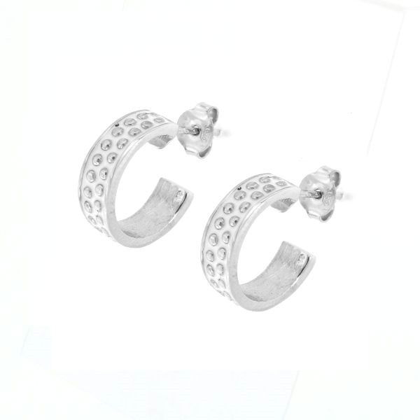 SMALL WHITE ENAMELLED KARAMEL HOOP
