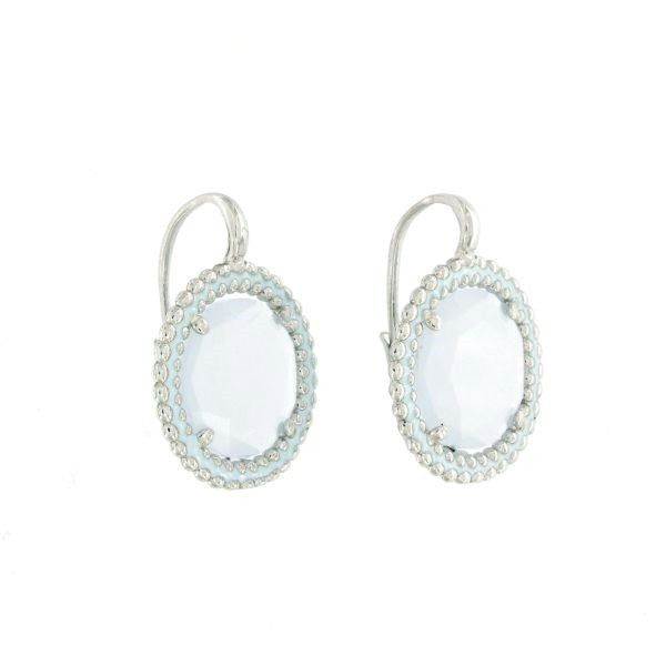 PENDIENTES KARAMEL GANCHO CRISTAL AZUL CIELO