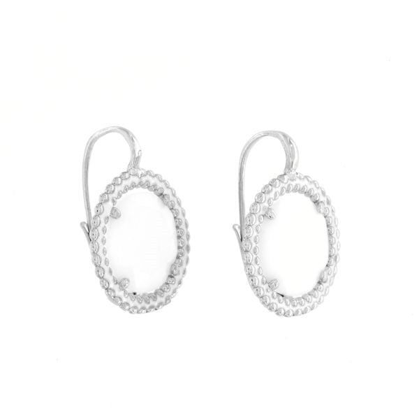 PENDIENTES KARAMEL GANCHO CRISTAL BLANCO