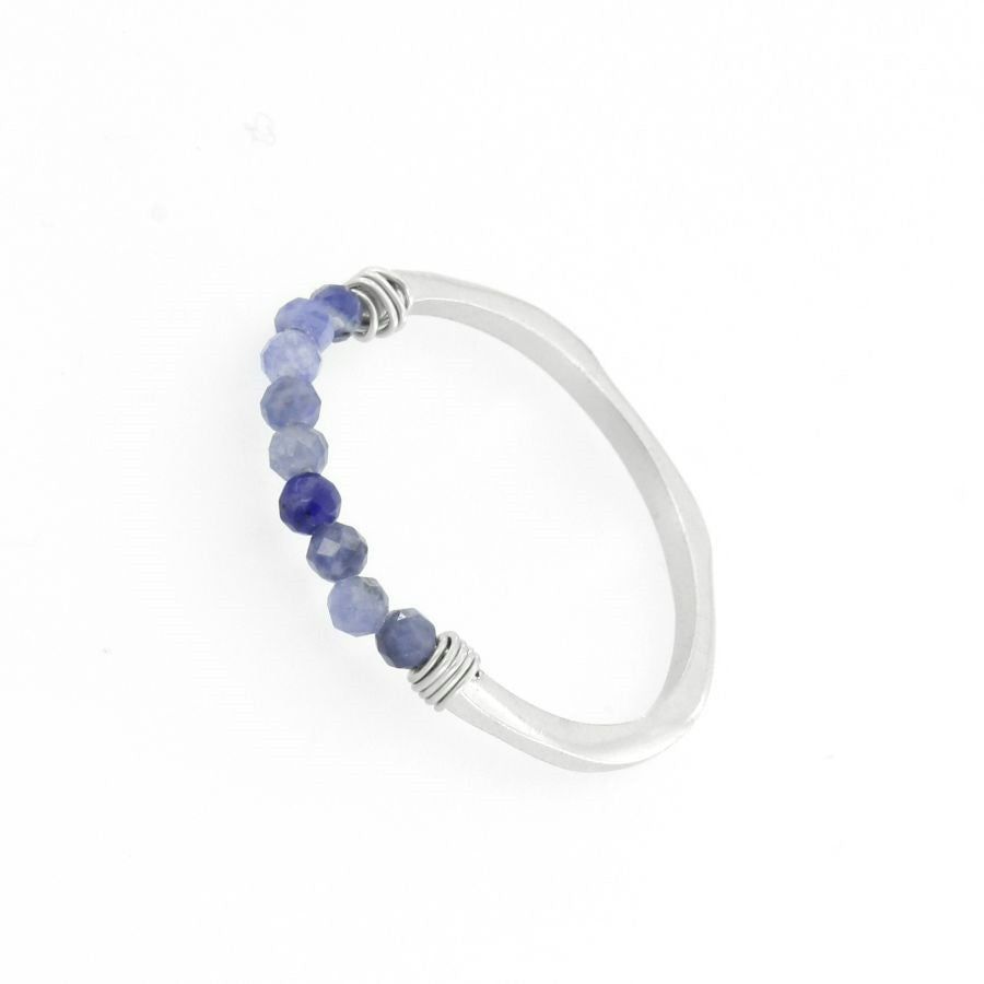 BAGUE SODALITES ET ARGENT