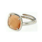 ANILLO CUADRADO ZINNIA NARANJA