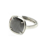 ANILLO CUADRADO ZINNIA  GRIS