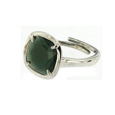 ANILLO CUADRADO ZINNIA VERDE OSCURO