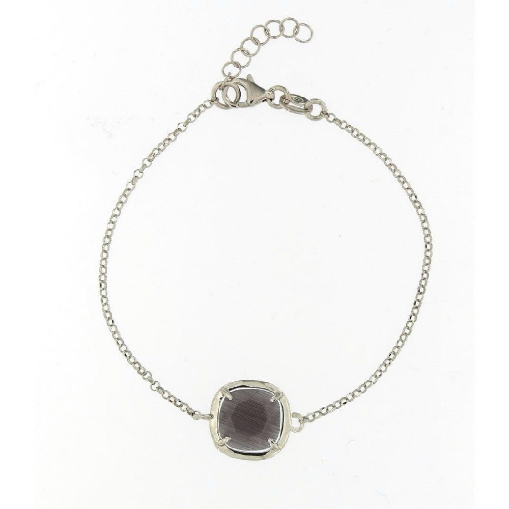 PULSERA ZINNIA CUADRADA GRIS