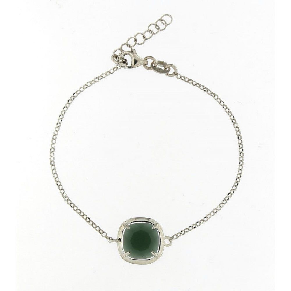 PULSERA ZINNIA CUADRADA VERDE OSCURO