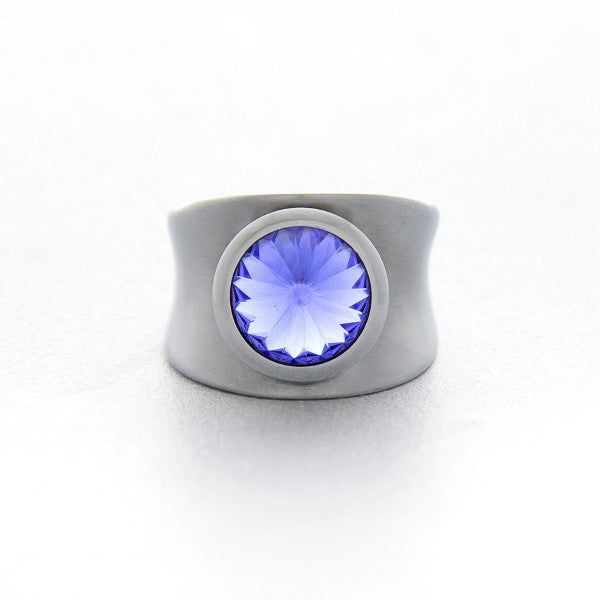 ANELL ACER CÒNCAU SWAROVSKI TANZANITE