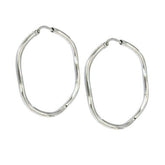 PENDIENTES AROS DE PLATA ONDULADOS 2MM. SEC. - 30MM.Ø