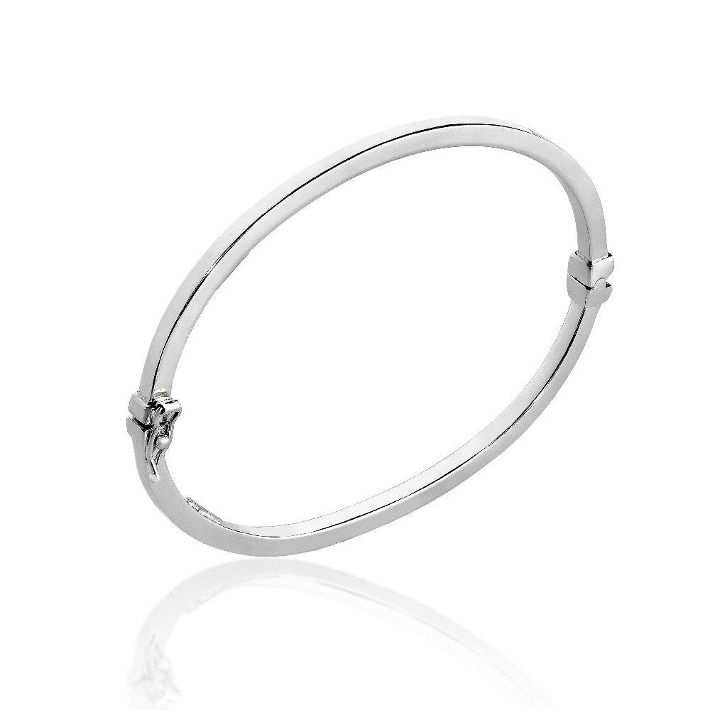 RIGID OVAL SILVER BRACELET