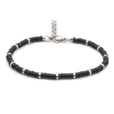 TWO-TONE STEEL BEAD BRACELET