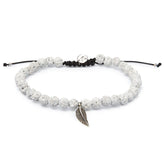 BRACELET EN ARGENT ET PIERRE DE LAVE EN BLANC 16