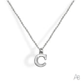 SILVER NECKLACE LETTER C