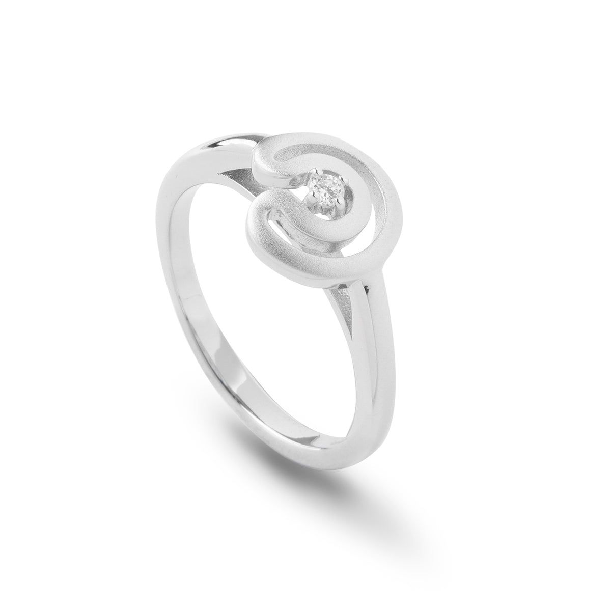 ANILLO MAZE CALADO PEQUEÑO BLANCO