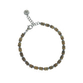 STEEL AND PAESINAS STONES BRACELET