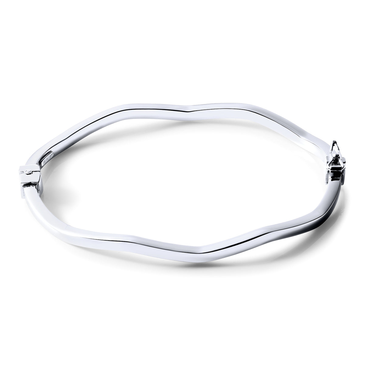 PULSERA RIGIDA ONDAS DE PLATA