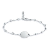 SILVER BRACELET WITH CENTRAL MEDAL