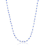 BLUE BEADS AND PEARLS NECKLACE 