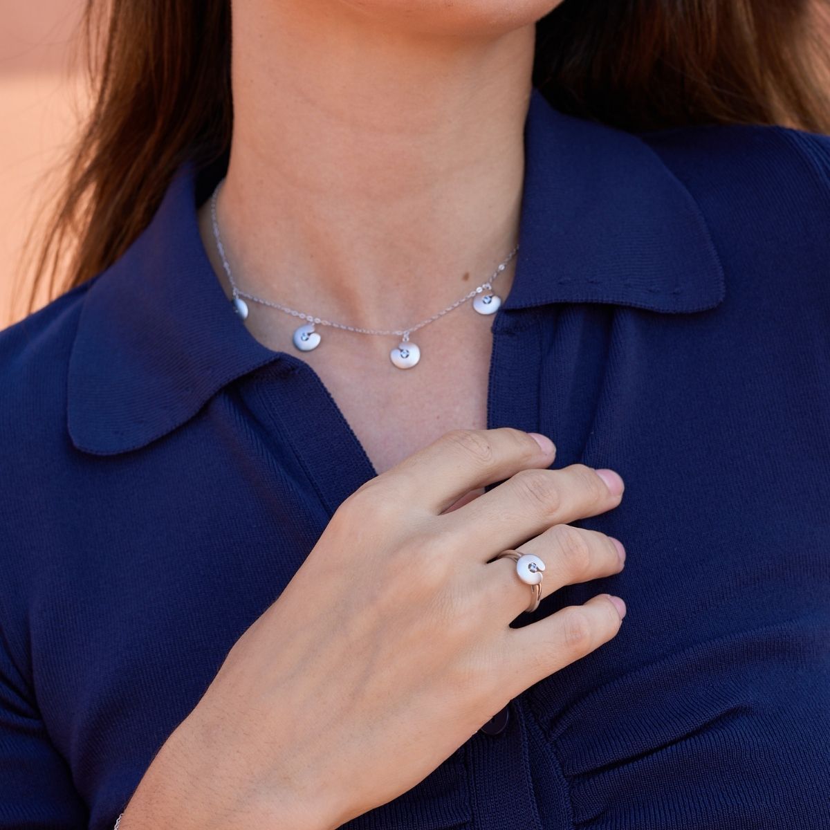 PETITE BAGUE LABYRINTHE BLANCHE