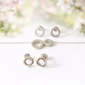 PENDIENTES CIRCULOS SATINADOS