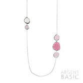 COLLAR PLATA Y CRISTAL ROSA