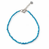 PULSERA TURQUESA AZUL CIERRE DE PLATA