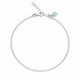 TOBILLERA PLATA CON CALCEDONIA