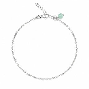 TOBILLERA PLATA CON CALCEDONIA