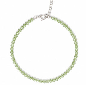 PULSERA PERIDOTO CIERRE DE PLATA