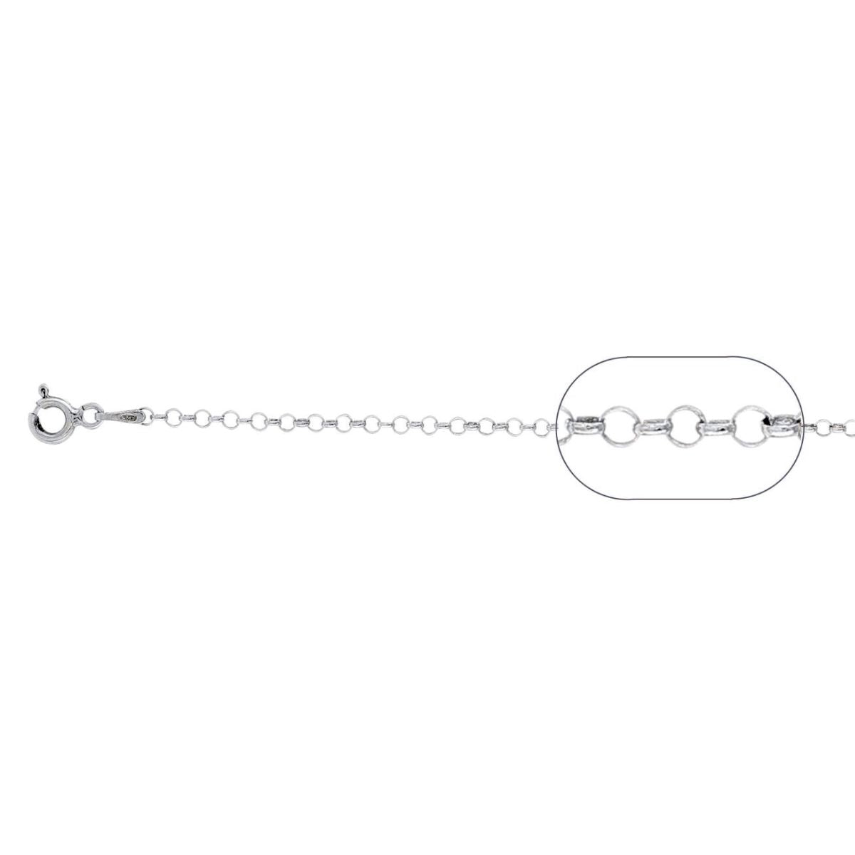 ROLO CHAIN ​​02 RHODIUM PLATED