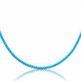 COLLAR TURQUESA AZUL CON CIERRE DE PLATA