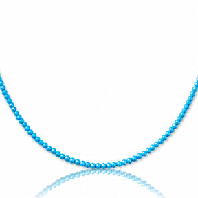 COLLAR TURQUESA AZUL CON CIERRE DE PLATA