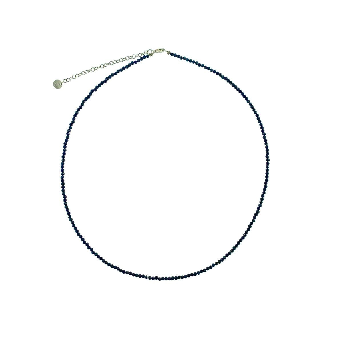 BLUE SAPPHIRE NECKLACE WITH SILVER CLASP
