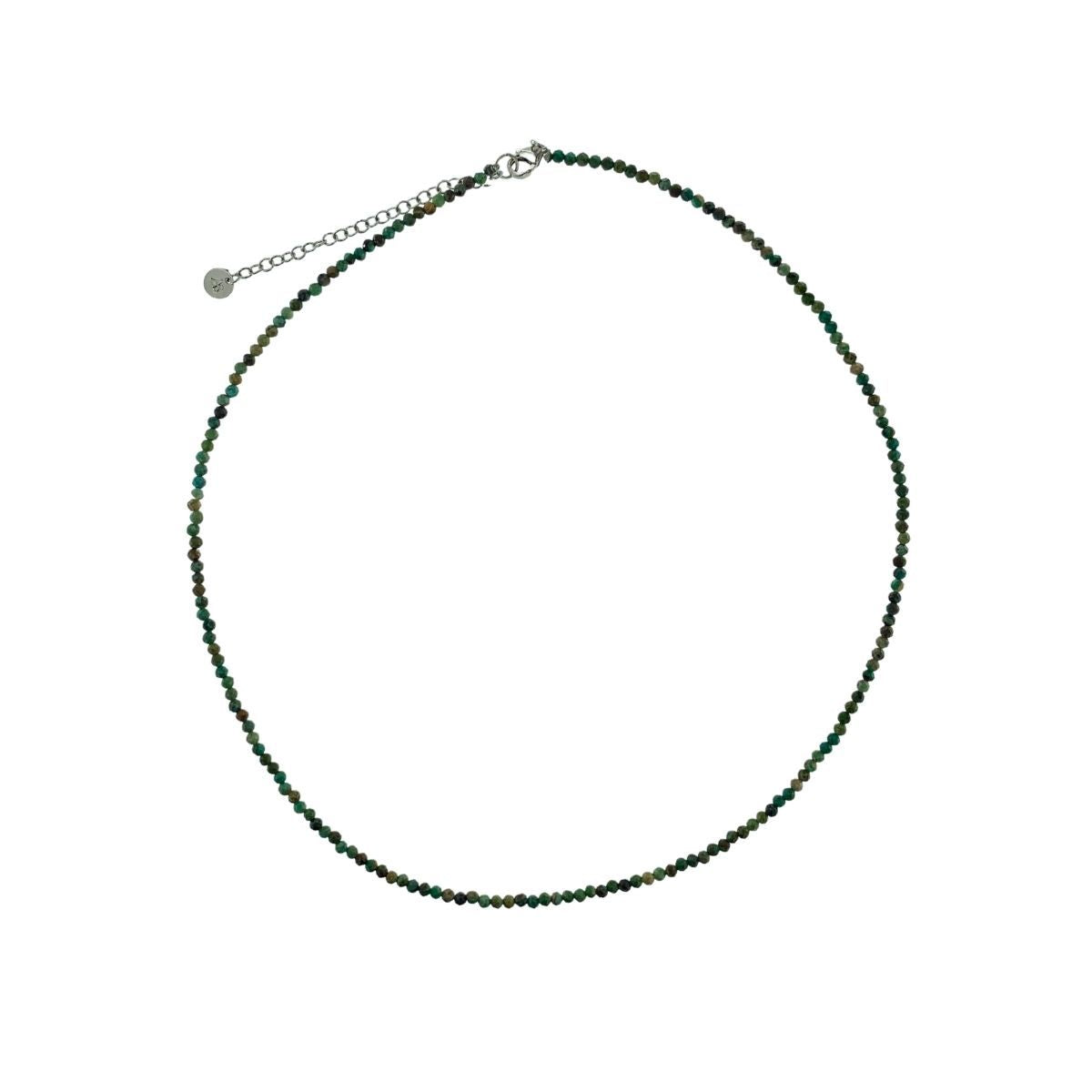 TURQUOISE NECKLACE WITH SILVER CLASP