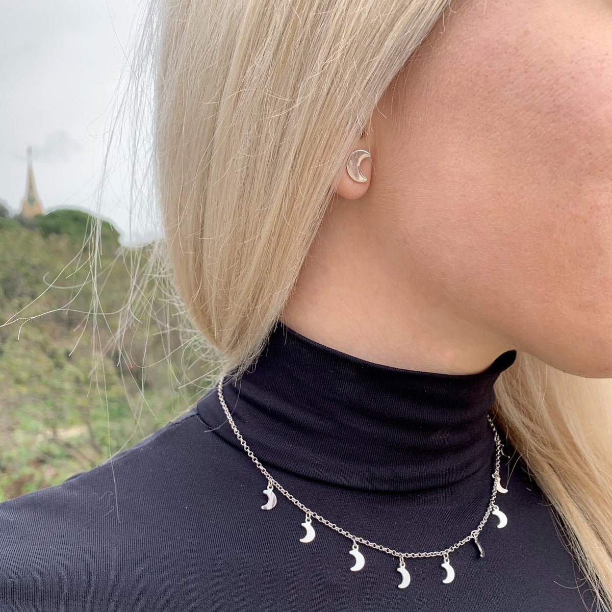 COLLAR LUNAS DE PLATA