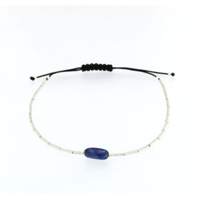 SILVER BRACELET WITH BLUE SAPPHIRE