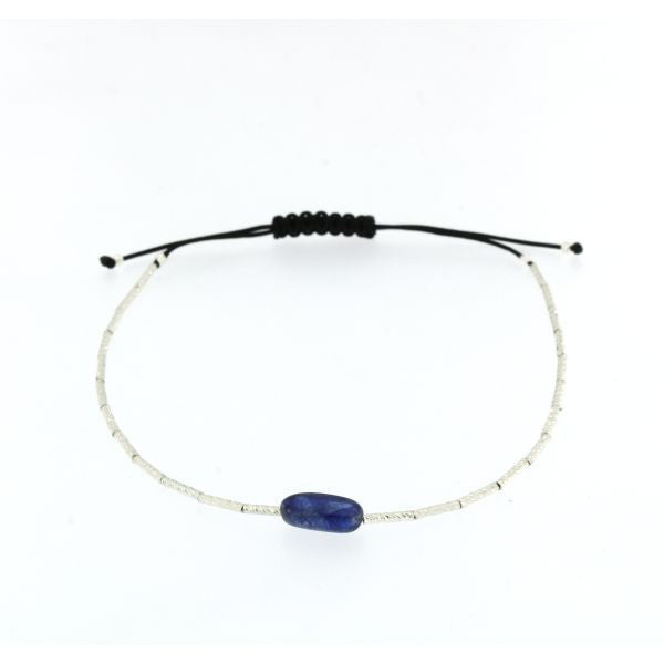 SILVER BRACELET WITH BLUE SAPPHIRE
