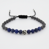 BRAÇALET DE SODALITA Y HEMATITES