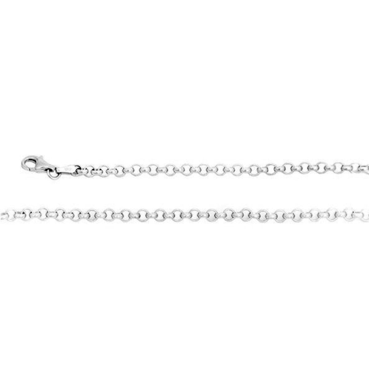 ROLO CHAIN ​​03 RHODIUM PLATED