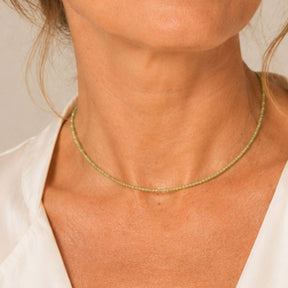 COLLAR PERIDOTO CON CIERRE DE PLATA