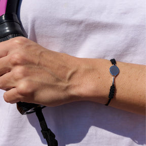 PULSERA PALA PADEL PLATA MUJER