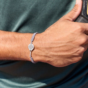 PULSERA PALA PADEL PLATA