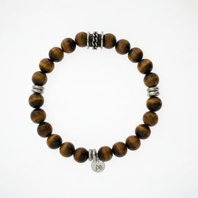 BRAÇALET DE FUSTA I PECES D'ACER