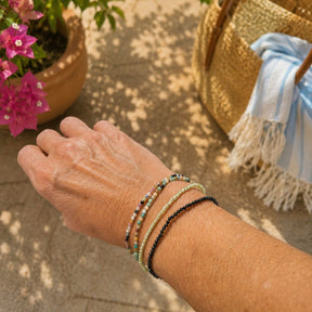 PULSERA PERIDOTO CIERRE DE PLATA