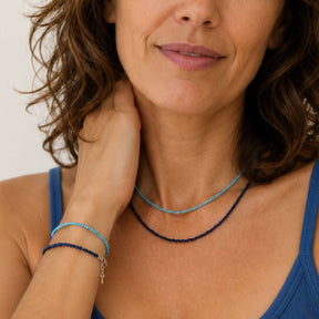 COLLAR LAPISLÁZULI CON CIERRE DE PLATA