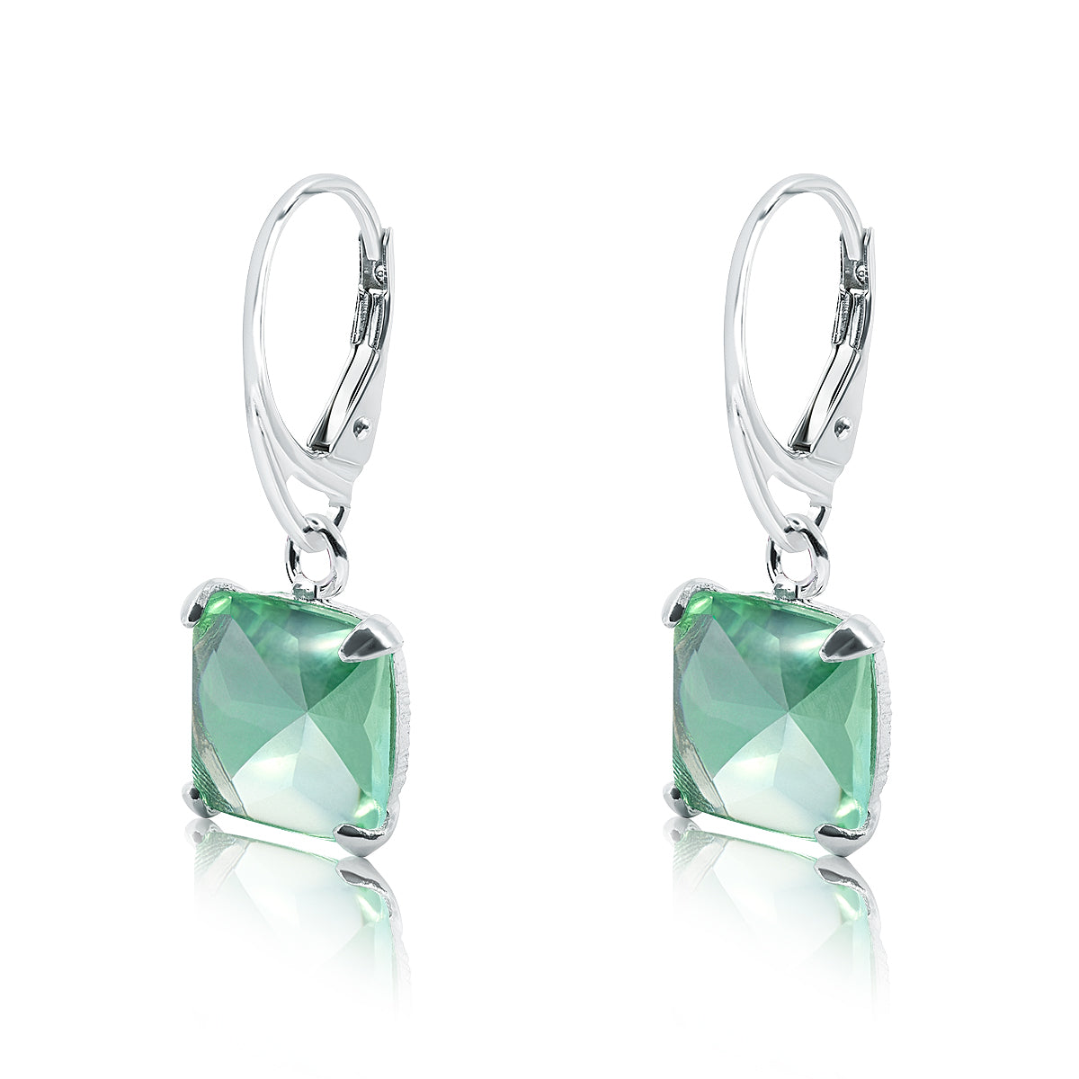 PENDIENTES JAZZ VERDE AGUA GANCHO