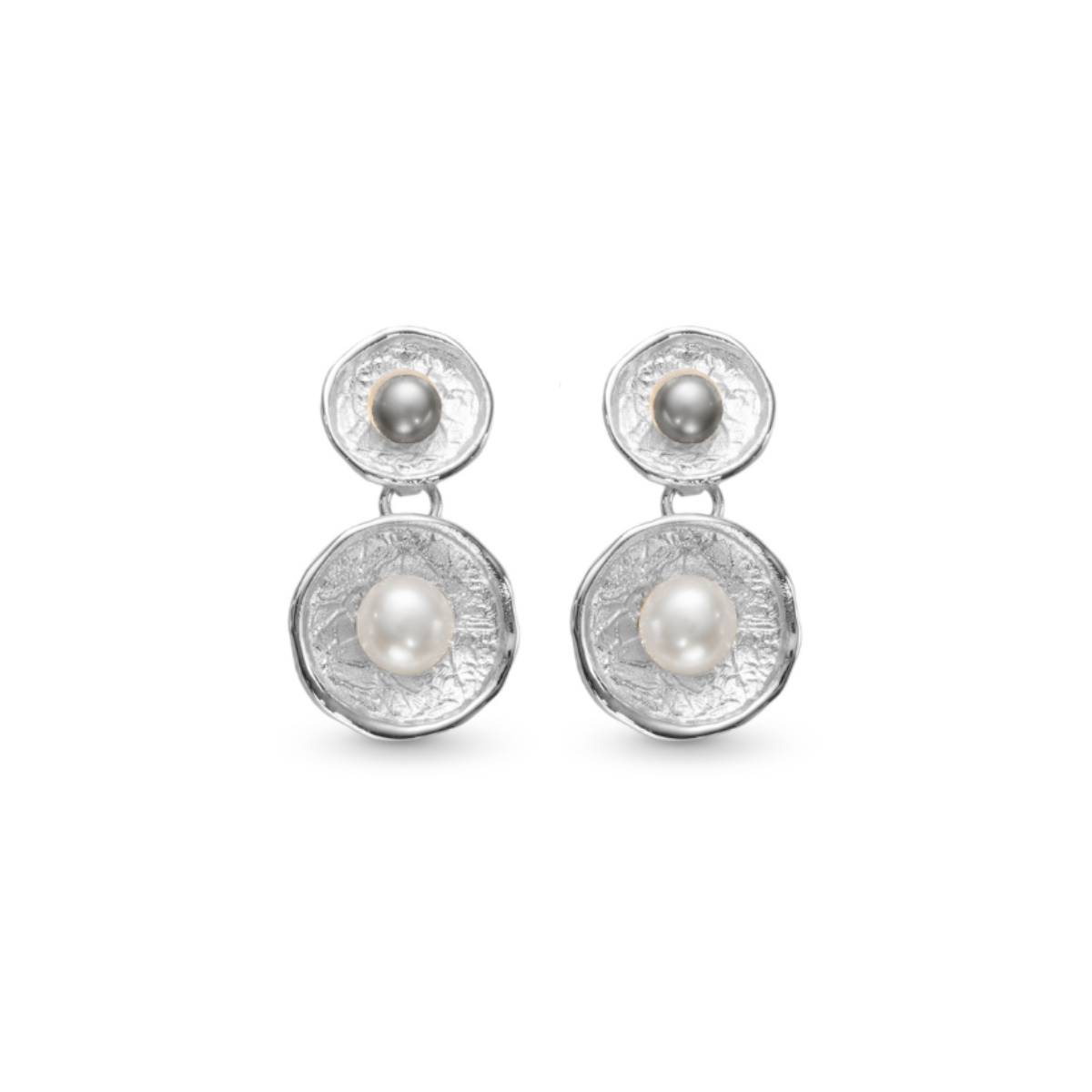 BOUCLES D'OREILLES ALBA DOUBLES AVEC PERLES