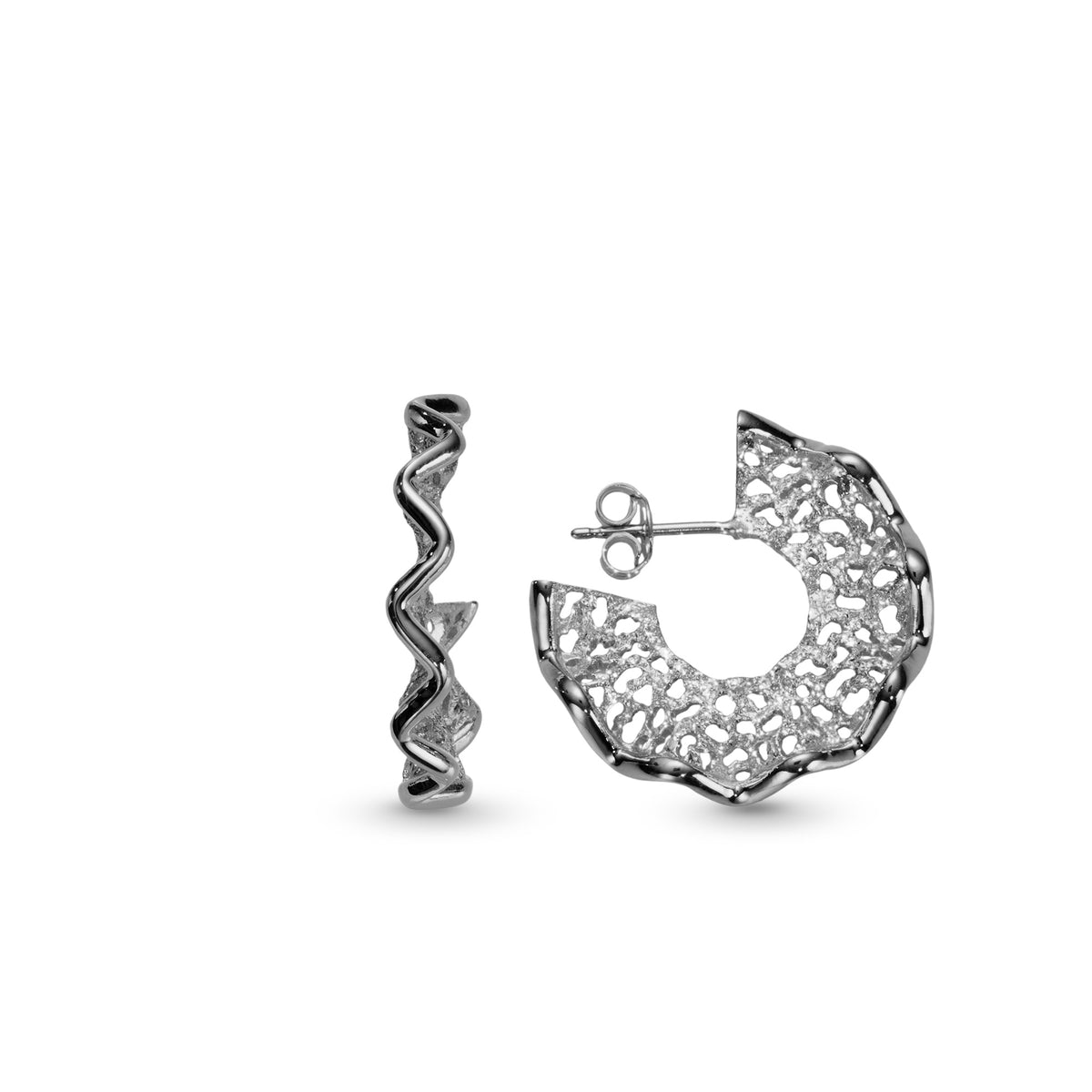 PENDIENTES VOLANTE CALADO DE PLATA