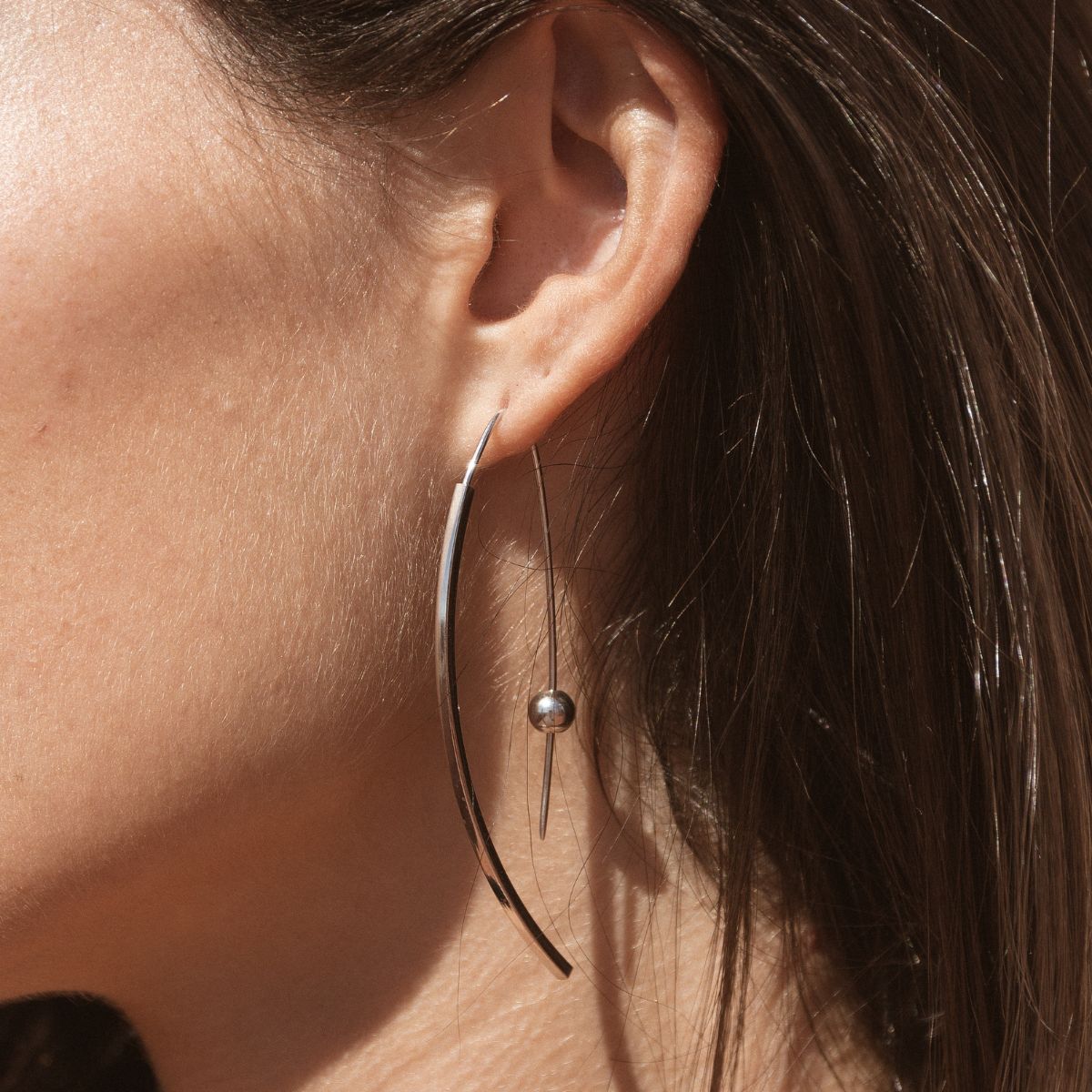 BOUCLES D'OREILLES NŒUD AVEC BOULE